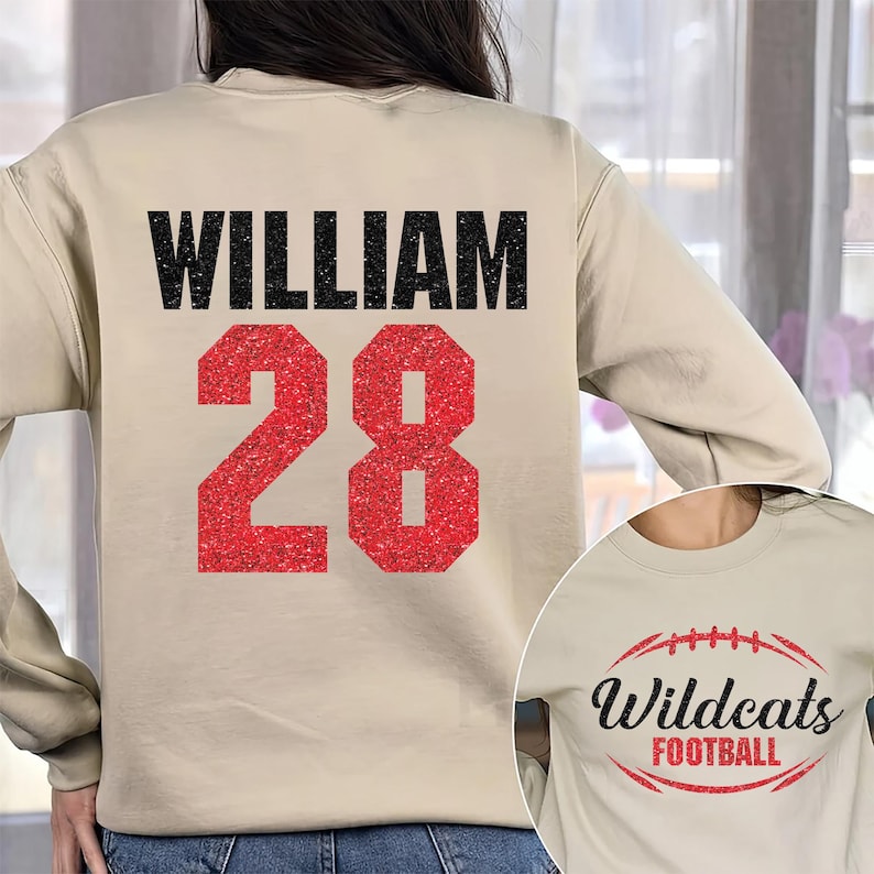Custom Football Mascot Sweatshirt, Personalized Team Spirit Tee, Football Mom SweatShirt