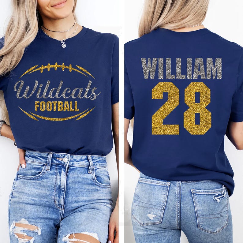 Custom Football Mascot Short Sleeve Shirt, Personalized Team Spirit Tee, Football Mom Short Sleeve Shirt, Customized Game Day Short Sleeve Shirt