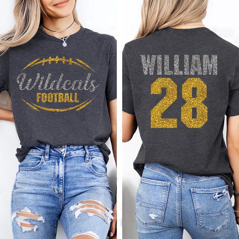Custom Football Mascot Short Sleeve Shirt, Personalized Team Spirit Tee, Football Mom Short Sleeve Shirt, Customized Game Day Short Sleeve Shirt