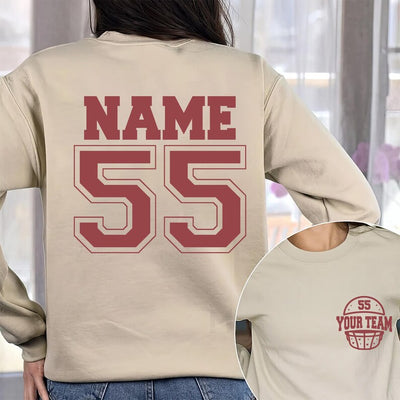 Custom Football Sweatshirt, Your Number Football SweatShirt, Game Day SweatShirt