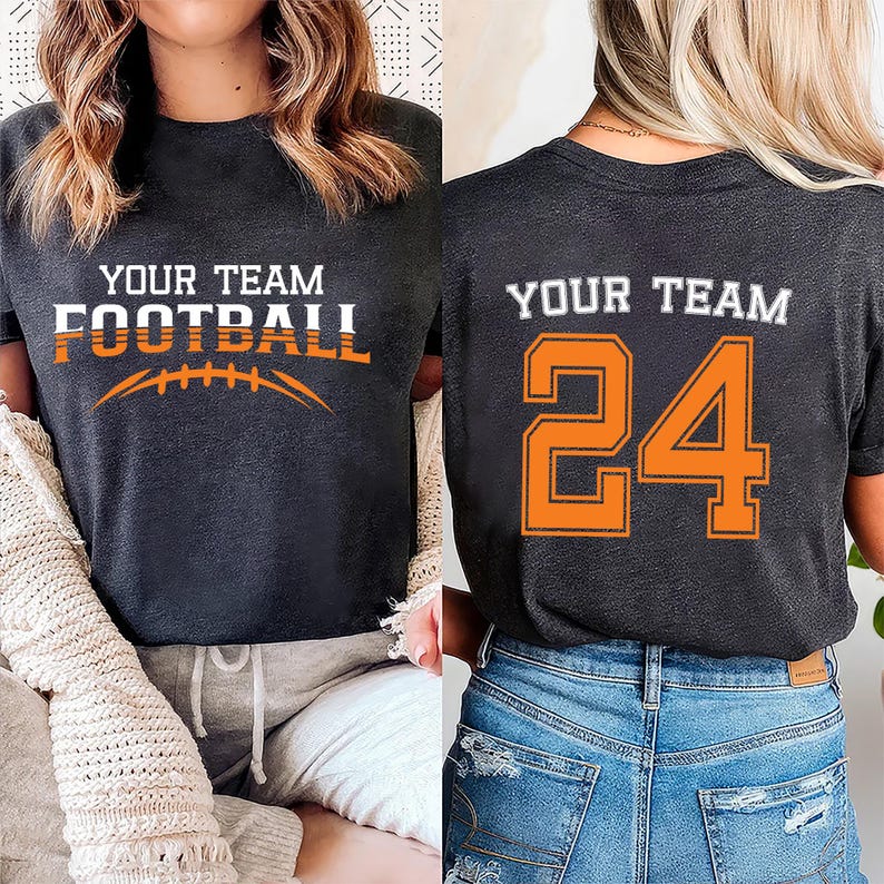 Customized Football Short Sleeve Shirt, Your Name Football Short Sleeve Shirt, Game Day Tee, Football Season Short Sleeve Shirt