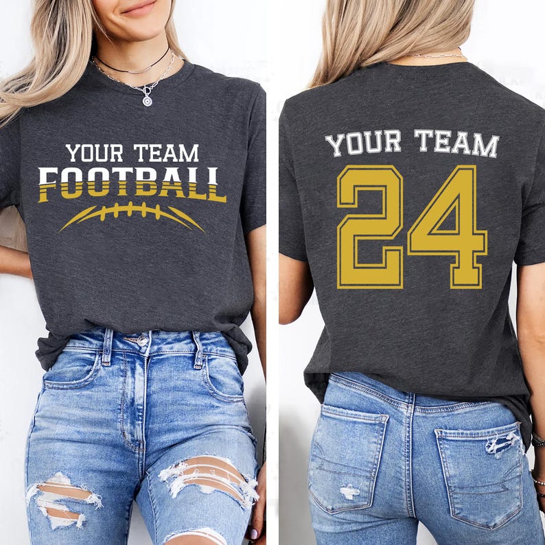 Customized Football Short Sleeve Shirt, Your Name Football Short Sleeve Shirt, Game Day Tee, Football Season Short Sleeve Shirt