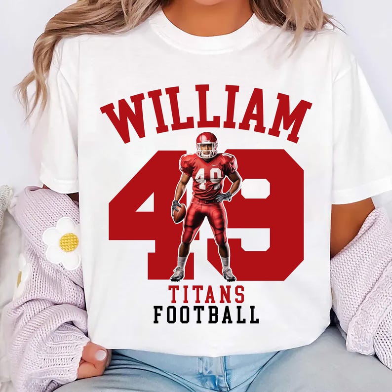 Custom Name and Number Football Player Short Sleeve Shirt, Mom Football Short Sleeve Shirt, Personalized Team Name Tee