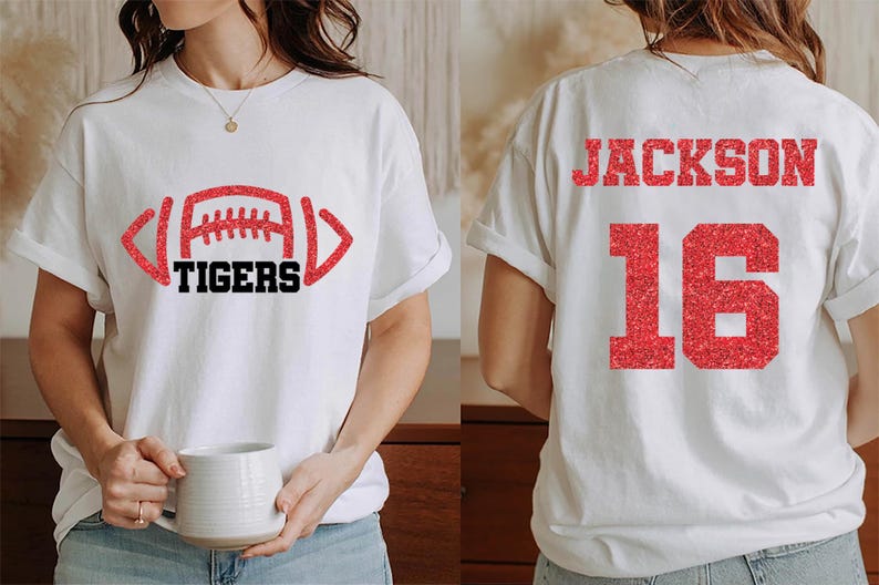 Custom Football Mascot Short Sleeve Shirt, Personalized Team Spirit Tee, Football Mom Short Sleeve Shirt, Customized Game Day Short Sleeve Shirt