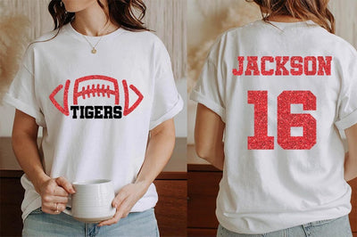 Custom Football Mascot Short Sleeve Shirt, Personalized Team Spirit Tee, Football Mom Short Sleeve Shirt, Customized Game Day Short Sleeve Shirt