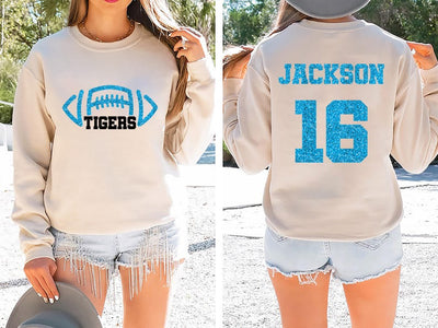 Custom Football Mascot Sweatshirt, Personalized Team Spirit Tee, Football Mom SweatShirt