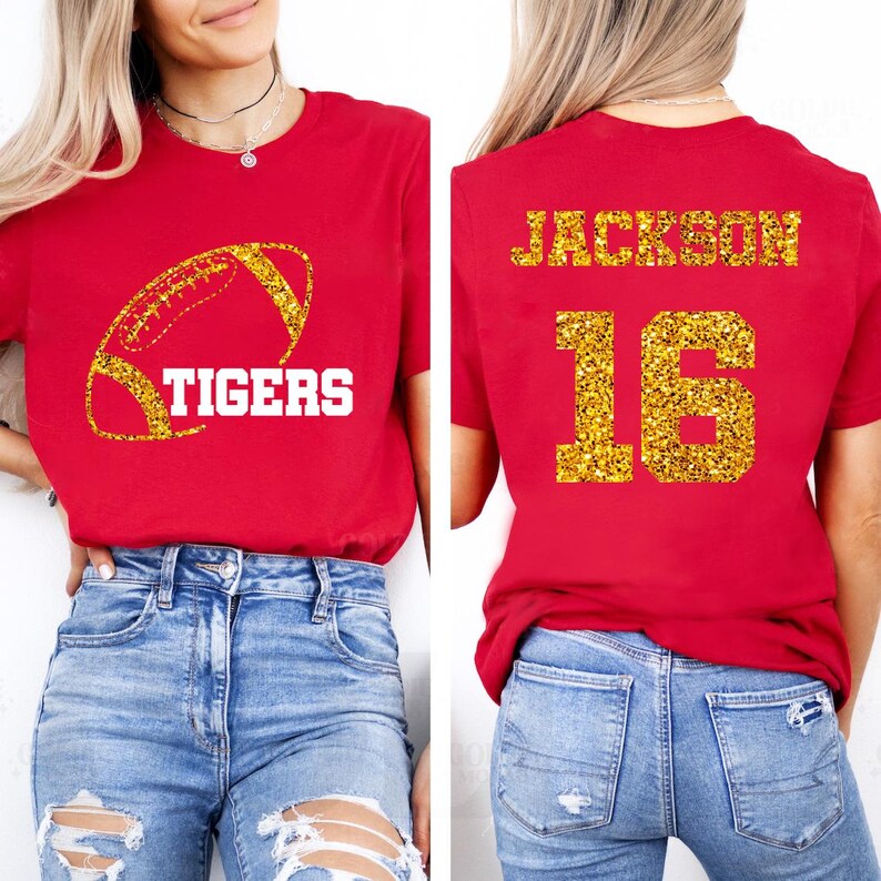 Custom Football Mascot Short Sleeve Shirt, Personalized Team Spirit Tee, Football Mom Short Sleeve Shirt, Customized Game Day Short Sleeve Shirt