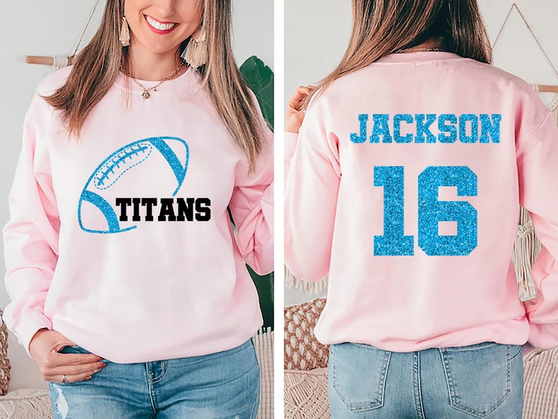 Custom Football Mascot Sweatshirt, Personalized Team Spirit SweatShirt, Football Mom SweatShirt