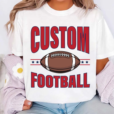 Personalized Mascot Short Sleeve Shirt, Football Custom Your Team Short Sleeve Shirt, Varsity School Football Team Tee