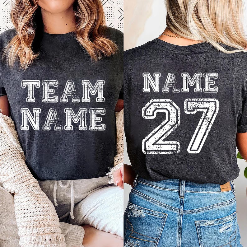 Custom Sports Team Name Short Sleeve Shirt, Personalized Sports Short Sleeve Shirt, Family Number Tee, Your Team Name Short Sleeve Shirt