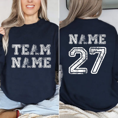 Custom Sports Team Name Long Sleeve Shirt, Personalized Sports Long Sleeve Shirt, Family Number Long Sleeve Shirt