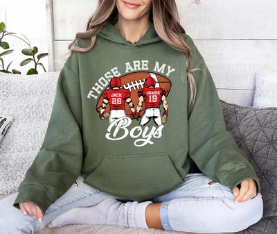 Custom Football Mom Hoodie, Football Jersey Number Hoodie, Football Game Day Hoodie, Football Name Hoodie