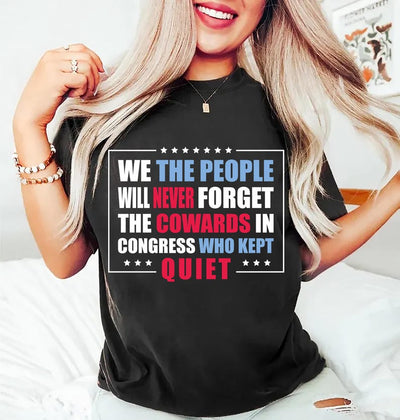 We The People Protest Short Sleeve Shirt, No King In America Anti-Trump Tee, Liberal Feminist Activist Short Sleeve Shirt