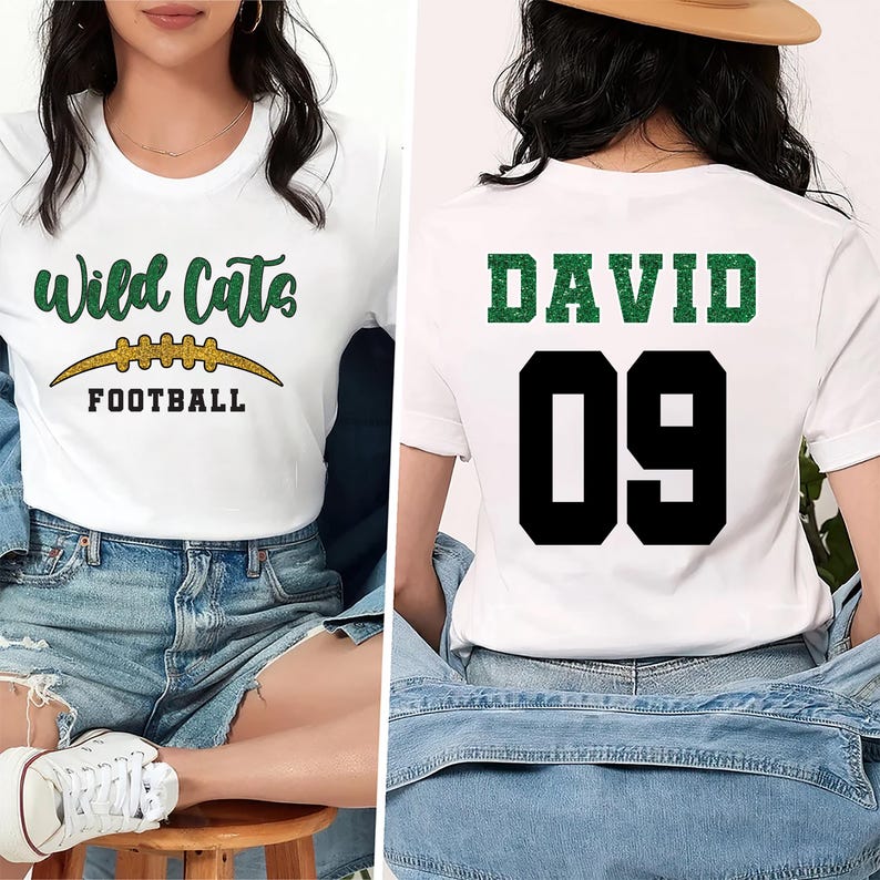 Custom Football Mascot Short Sleeve Shirt, Personalized Team Spirit Tee, Football Mom Short Sleeve Shirt