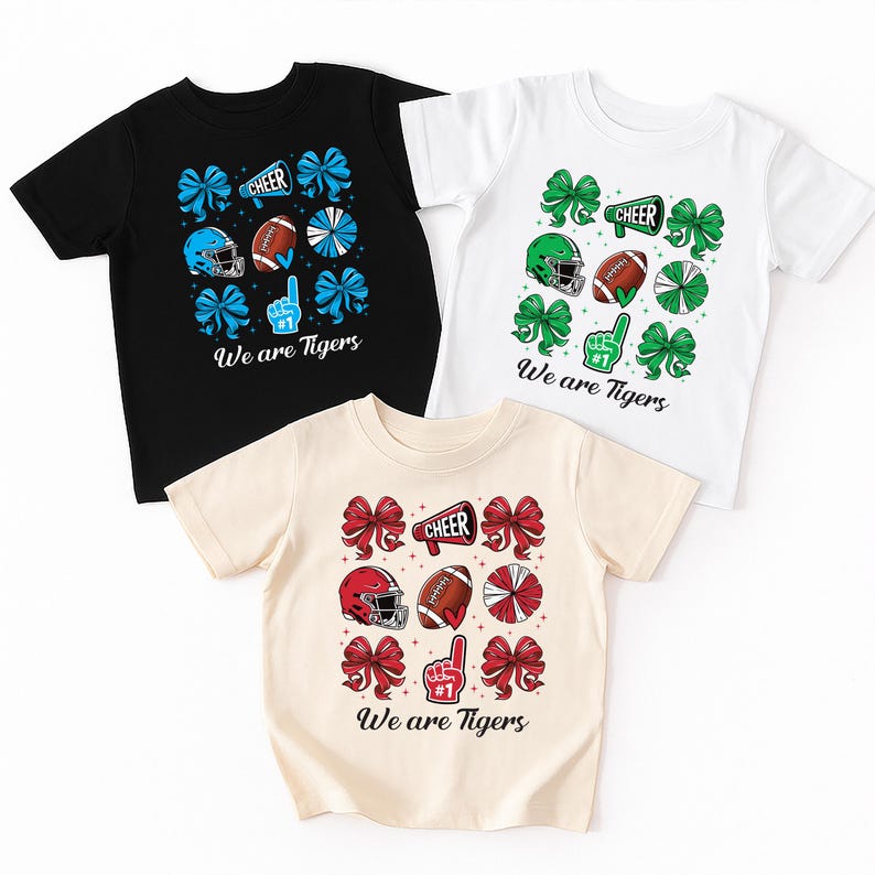 Custom Personal Football Coquette Bow Short Sleeve Shirt, Custom Name Short Sleeve Shirt, Cute Football Toddler Tee