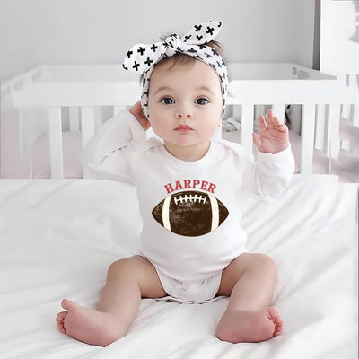 Retro Personalized Football Shirt, Football with Custom Name Graphic Shirt, Kids Fall Sports Tee