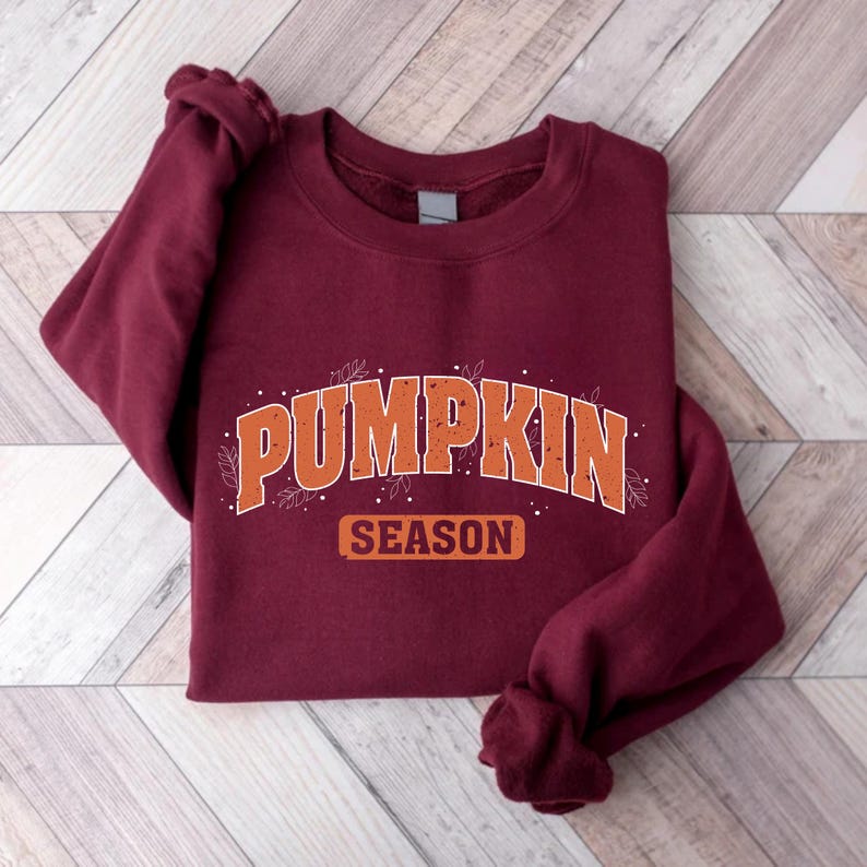 Retro Pumpkin Season Sweatshirt, Cute Fall Halloween SweatShirt for Women, Autumn Thanksgiving SweatShirt