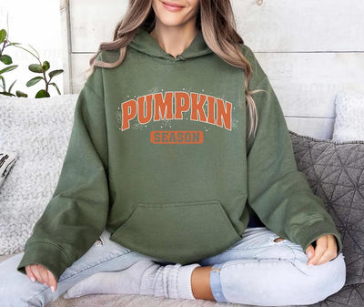 Retro Pumpkin Season Hoodie, Cute Fall Halloween Hoodie for Women, Autumn Thanksgiving Hoodie
