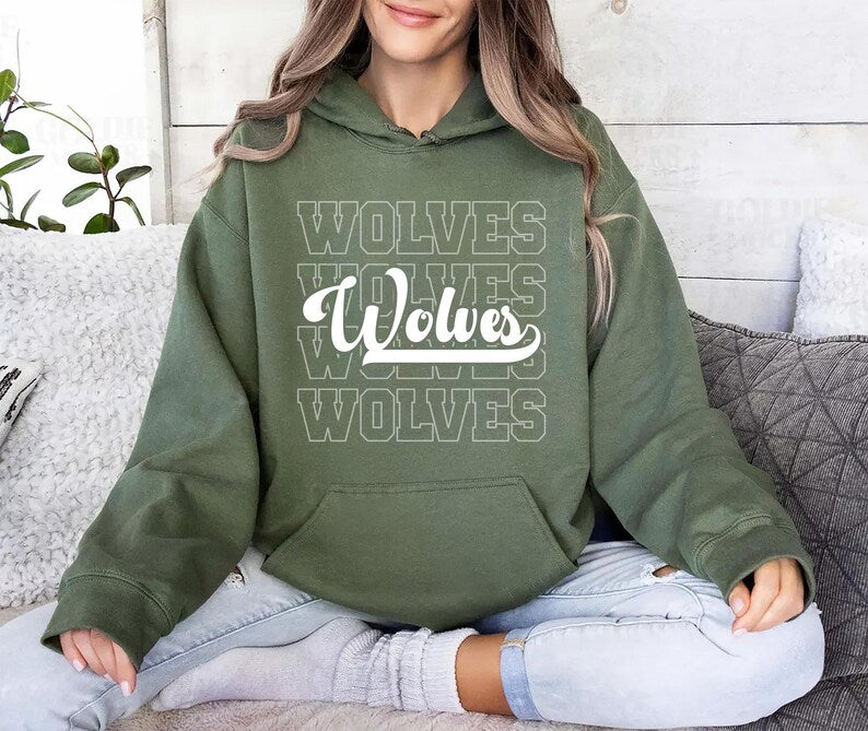 Custom Mascot Name Hoodie, School Mascot Hoodie, Team Mascot Hoodie, Personalized School Logo Hoodie