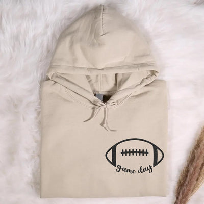 Game Day Football Embroidered Hoodie, Touchdown Hoodie, Women’s Football Hoodie