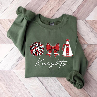 Custom Cheer Mom Sweatshirt, Personalized Cheer Mama Gift SweatShirt, Cheerleader SweatShirt, Cheerleading SweatShirt