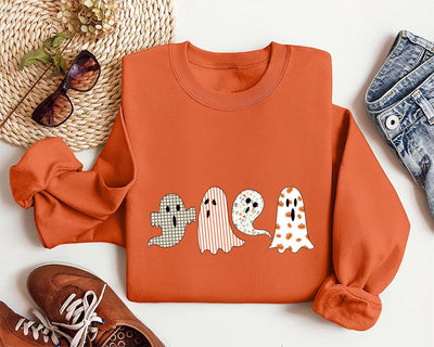 Halloween Ghost Sweatshirt, Cute Fall Ghost SweatShirt, Spooky Season Autumn SweatShirt