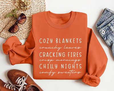 Cozy Season Fall Sweatshirt, Cute Autumn Crewneck SweatShirt, Cozy Fall Graphic SweatShirt, Unisex Fall Vibes SweatShirt