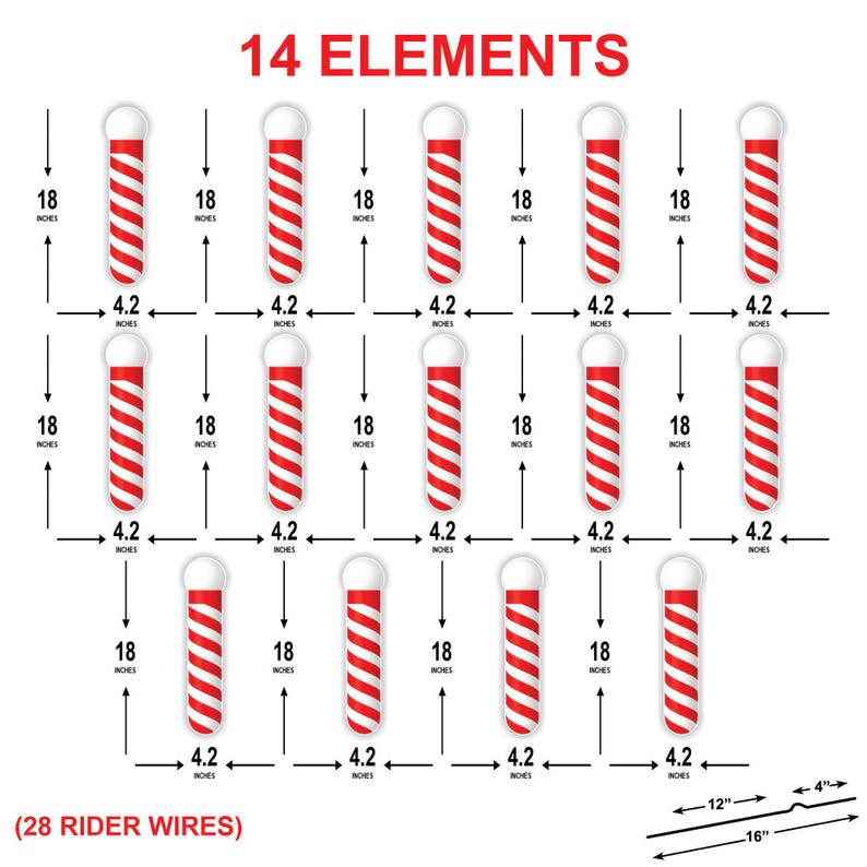Candy Cane Christmas Yard Signs, Peppermint Lawn Decorations with Stakes, Outdoor Holiday Garden Pathway Patio Winter Xmas Décor