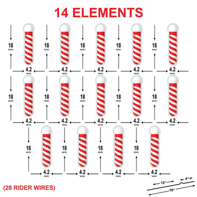 Candy Cane Christmas Yard Signs, Peppermint Lawn Decorations with Stakes, Outdoor Holiday Garden Pathway Patio Winter Xmas Décor