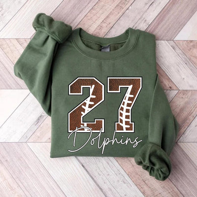 Custom Football Sweatshirt, Personalized Football Team SweatShirt, Football Gift SweatShirt, Football Fan SweatShirt
