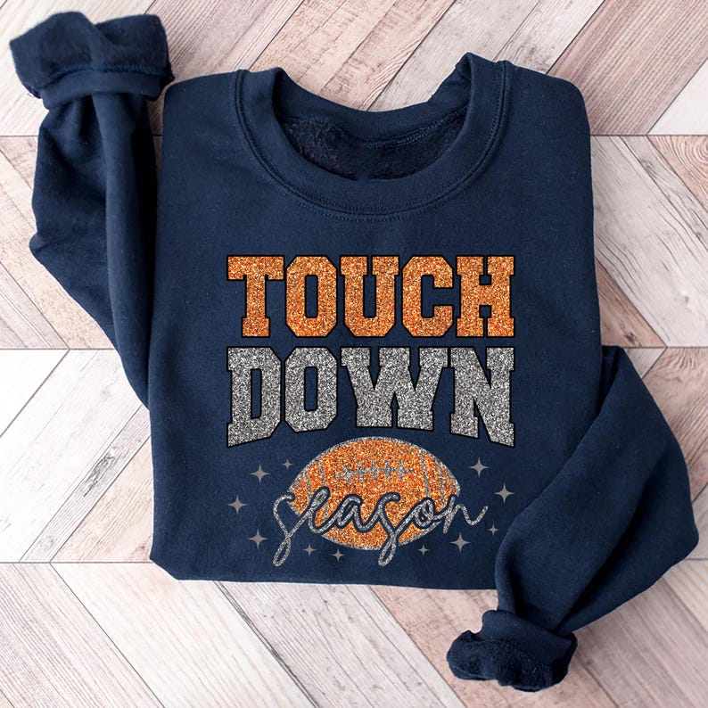 Touch Down Season Sweatshirt, Game Day Football Mom SweatShirt, Football Lover SweatShirt, American Football SweatShirt