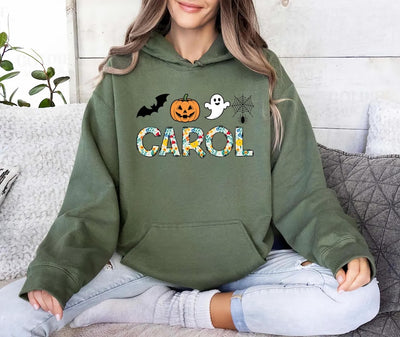 Custom Halloween Hoodie, Personalized Halloween Hoodie, Custom Name Hoodie, Custom Family Hoodie