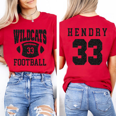Custom Football Mascot Short Sleeve Shirt, Personalized Team Spirit Tee, Football Mom Short Sleeve Shirt, Customized Game Day Short Sleeve Shirt