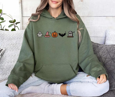 Cute Halloween Hoodie, Minimalist Halloween Hoodie, Spooky Season Hoodie, Fall Halloween Hoodie