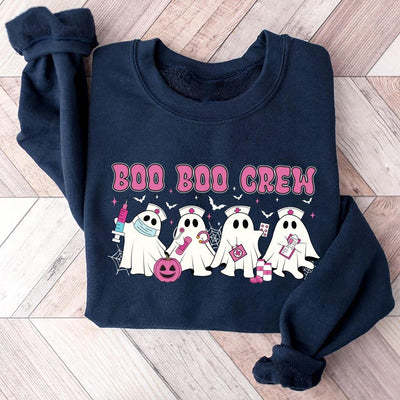 Boo Boo Crew Nurse Sweatshirt, Halloween Nurse Stethoscope SweatShirt, Spooky Season SweatShirt