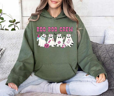 Boo Boo Crew Nurse Hoodie, Halloween Nurse Stethoscope Hoodie, Spooky Season Hoodie