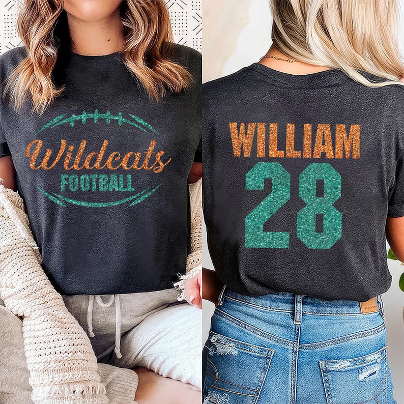 Custom Football Mascot Short Sleeve Shirt, Personalized Team Spirit Tee, Football Mom Short Sleeve Shirt, Customized Game Day Short Sleeve Shirt
