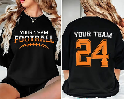 Customized Football Short Sleeve Shirt, Your Name Football Short Sleeve Shirt, Game Day Tee, Football Season Short Sleeve Shirt