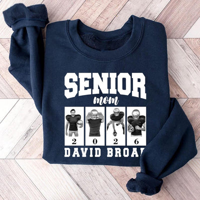 Custom Senior Football Mama Sweatshirt, Custom Photo Mom SweatShirt, Senior Night Mom SweatShirt