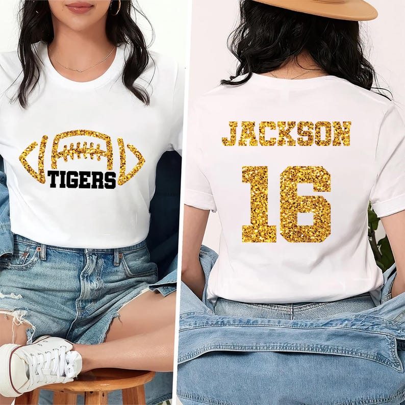 Custom Football Mascot Short Sleeve Shirt, Personalized Team Spirit Tee, Football Mom Short Sleeve Shirt, Customized Game Day Short Sleeve Shirt