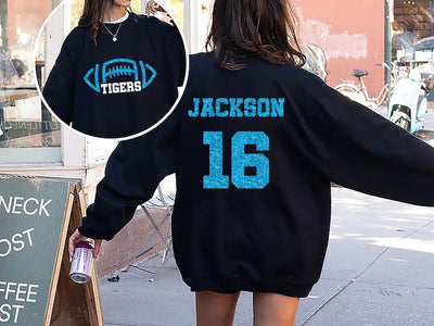 Custom Football Mascot Sweatshirt, Personalized Team Spirit Tee, Football Mom SweatShirt