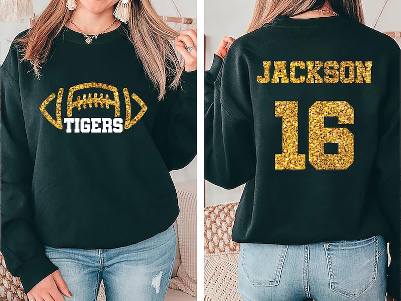 Custom Football Mascot Sweatshirt, Personalized Team Spirit Tee, Football Mom SweatShirt