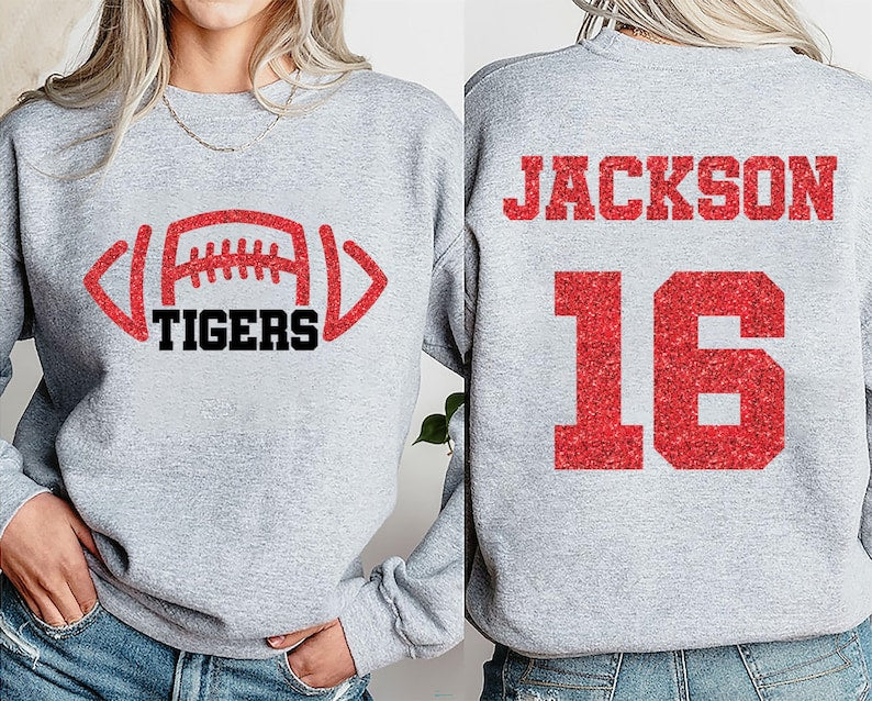Custom Football Mascot Sweatshirt, Personalized Team Spirit Tee, Football Mom SweatShirt