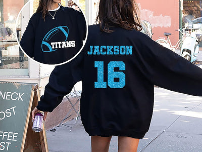 Custom Football Mascot Sweatshirt, Personalized Team Spirit SweatShirt, Football Mom SweatShirt