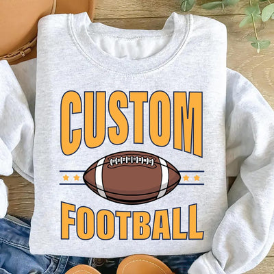 Personalized Mascot Sweatshirt, Football Custom Your Team SweatShirt, Varsity School Football Team SweatShirt