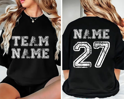 Custom Sports Team Name Short Sleeve Shirt, Personalized Sports Short Sleeve Shirt, Family Number Tee, Your Team Name Short Sleeve Shirt