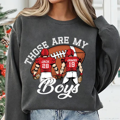 Custom Football Mom SweatShirt, Football Jersey Number SweatShirt, Football Game Day SweatShirt, Football Name SweatShirt