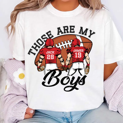 Custom Football Mom Short Sleeve Shirt, Football Jersey Number Short Sleeve Shirt, Football Game Day Tee, Football Name Short Sleeve Shirt