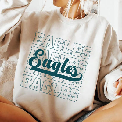 Custom Mascot Name Sweatshirt, School Mascot SweatShirt, Team Mascot SweatShirt, Personalized School Logo SweatShirt