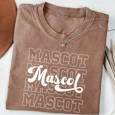 Custom Mascot Name Short Sleeve Shirt, School Mascot Shirt, Team Mascot Tee, Personalized School Logo Short Sleeve Shirt